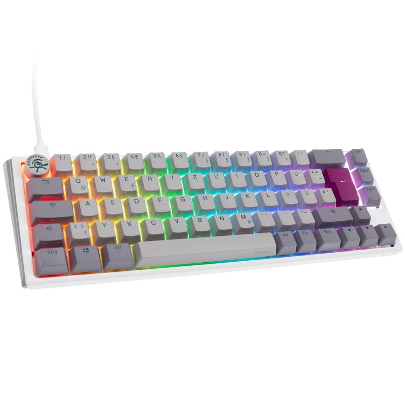 Ducky One 3 Mist Grey Gaming Keyboard, RGB LED - MX-Ergo-Clear
