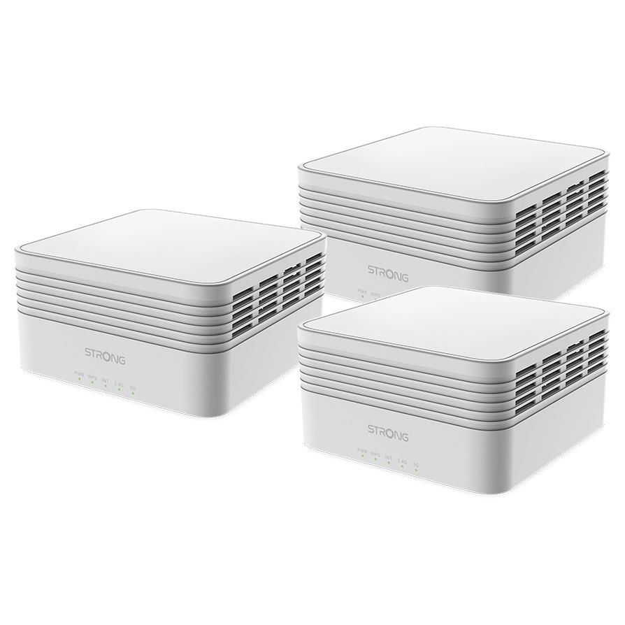 Strong Mesh Triax3000 Wi-Fi System - Dual Band (2.4GHz / 5GHz) Wi-Fi 6 (802.11ax) White 3 Indoor