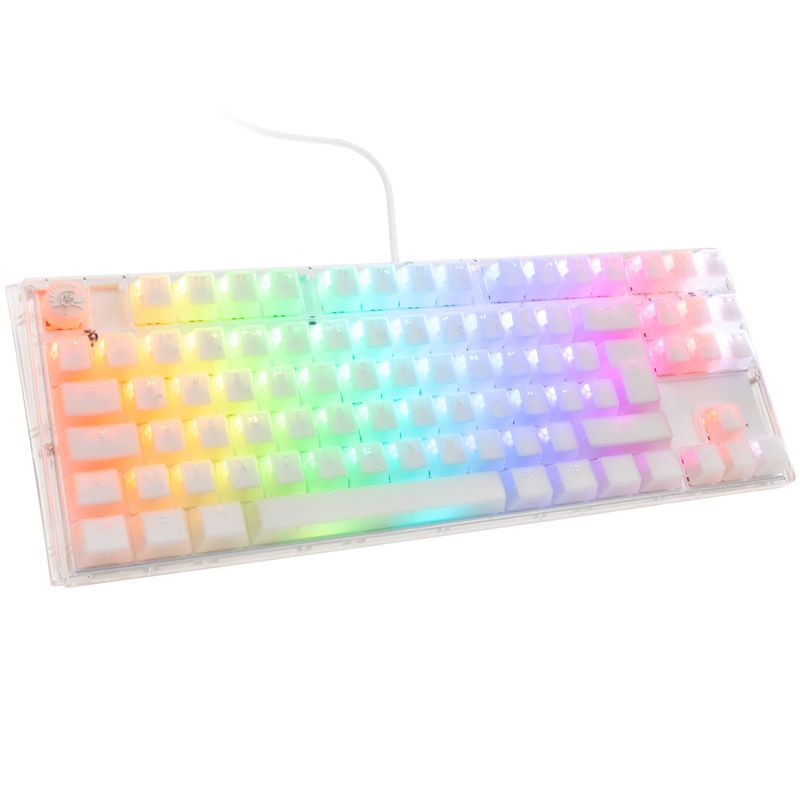 Teclado de juego Ducky One 3 Aura Blanco TKL, LED RGB - Kailh Jellyfish