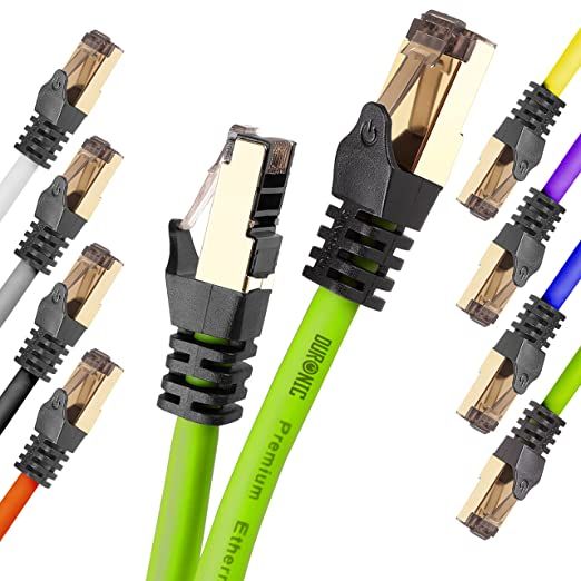 Duronic CAT8 Ethernet Cable 1M 2Ghz 40Gbps S/FTP