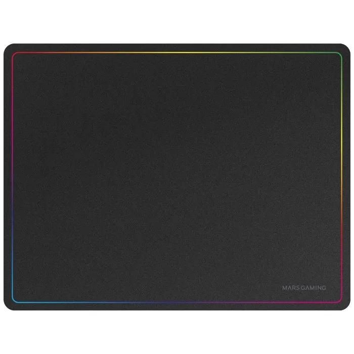 Mars Gaming MMP124 Gaming Mouse Pad, 36x26cm, Rainbow Edge, Non-Slip Base, Nanotextile Surface, Black