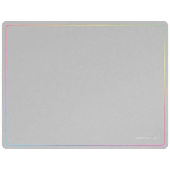 Mars Gaming MMP124 Gaming Mouse Pad, 36x26cm Rainbow Edge, Non-Slip Base, Nanotextile Surface, White
