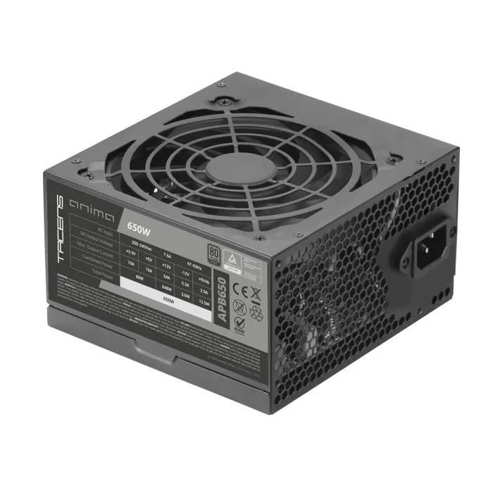 Tacens Anima APB650 650W ATX Power Supply, 80Plus Bronze, SMD Technology, Ultra-Silent Fan, Black