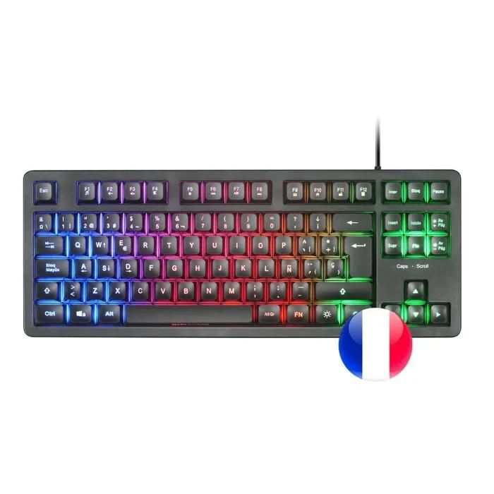 Clavier Gamer MARS GAMING MK023 RGB - Rétroéclairage RGB - Mécanique - AZERTY