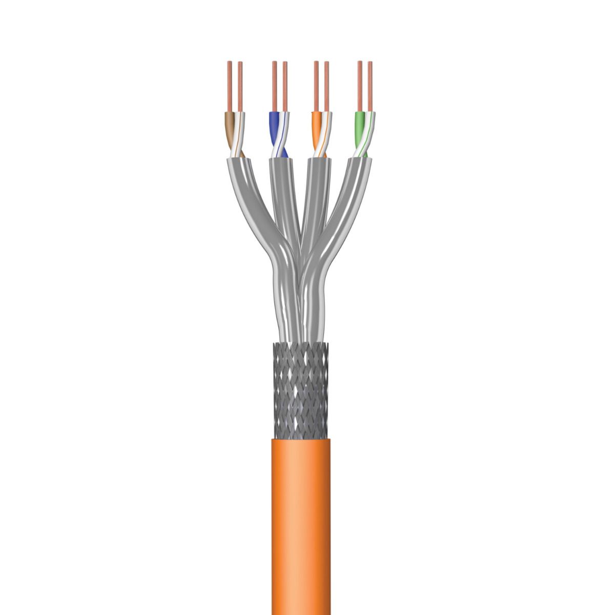 Ewent Network Cable - Cat7 S/FTP Lszh 50M, Orange