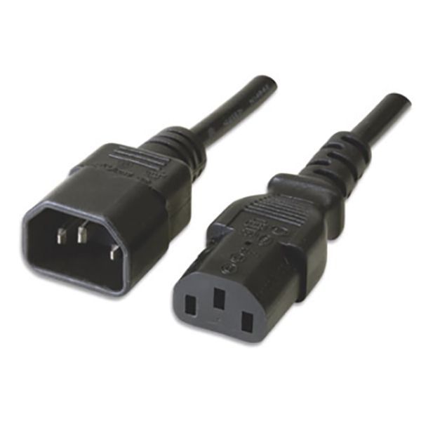 Cable de extensión de alimentación Ewent C14-C13 Masculino/Femenino 3M Negro
