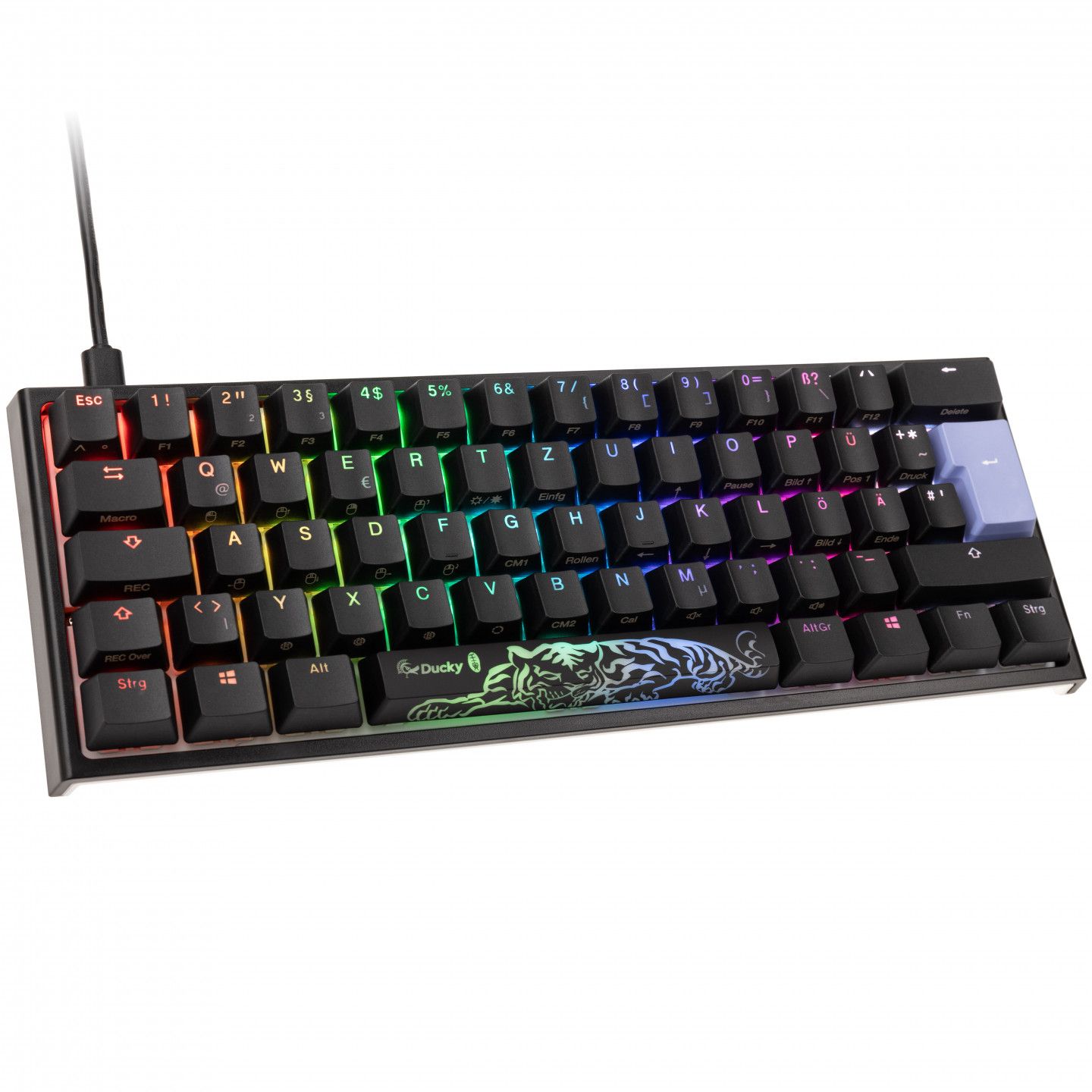 Ducky One 2 Pro Mini Gaming Keyboard, RGB LED - Cherry Red