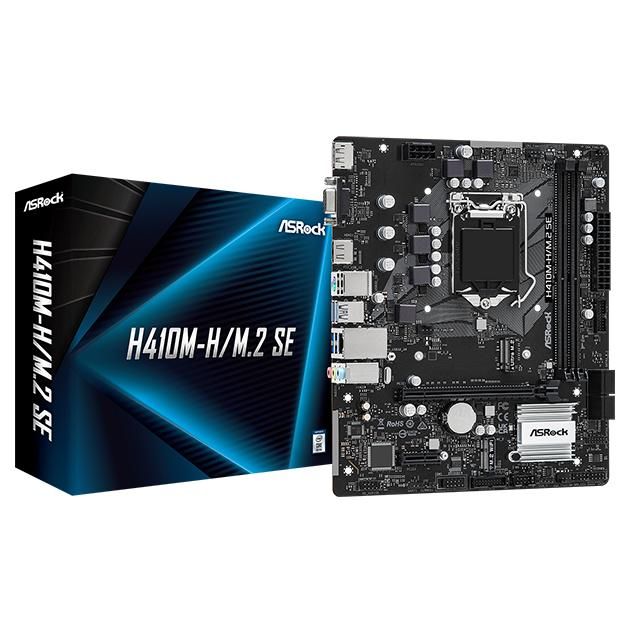ASRock H410M-H/M.2 SE Motherboard, Intel H370, LGA 1200 (Socket H5) Micro ATX