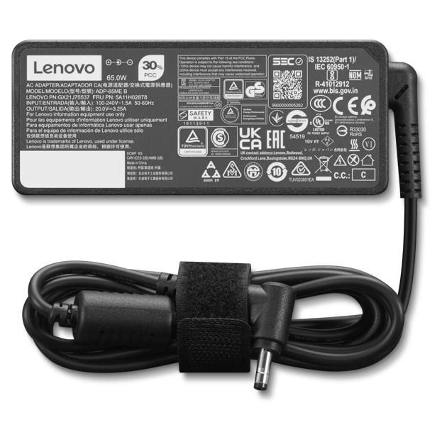 Lenovo 65W Power Adapter & Internal Backup Battery (Black)