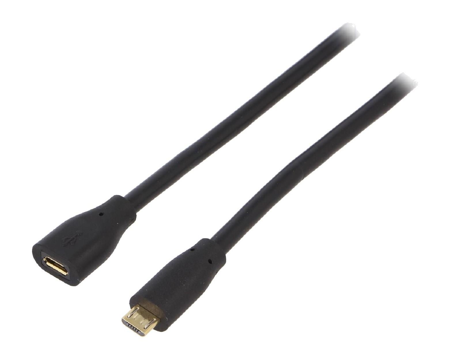 ADNAuto USB 2.0 Cable - Micro USB B Male to USB B - 1.5m Black