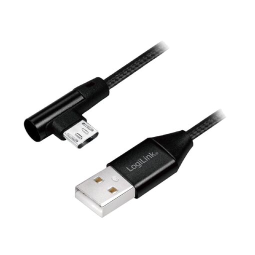 Câble USB 2.0 ADNAuto - 1m, Prise mâle angulaire à Micro B mâle
