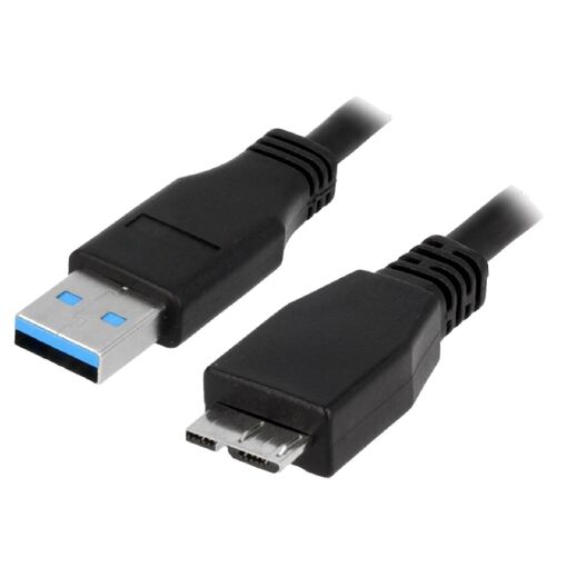 ADNAuto USB 3.0 Cable, 1m, Black (USB A Male to USB B Micro Male)