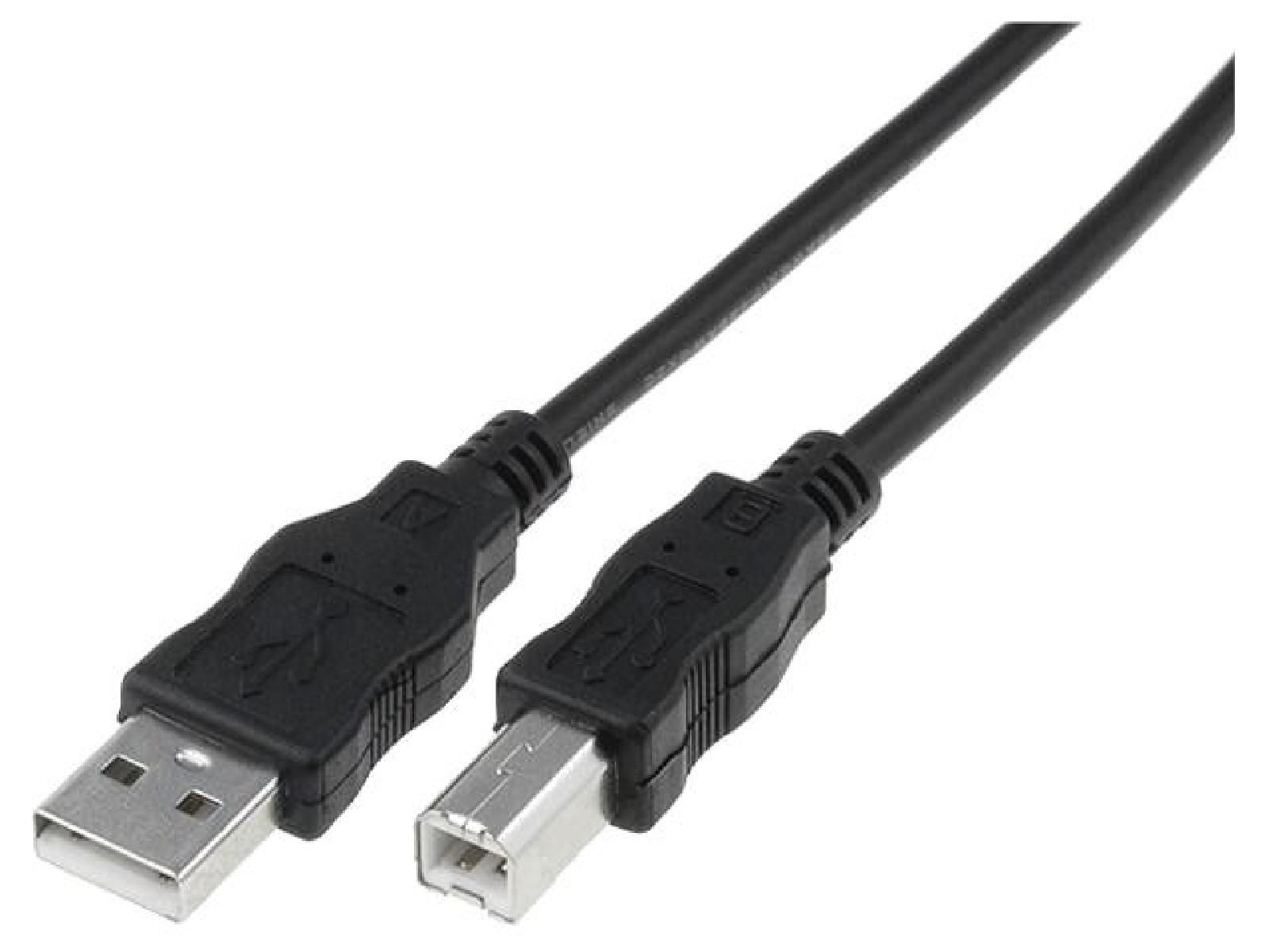 ADNAuto USB 2.0 Cable - 0.5m, Nickel USB A to USB B