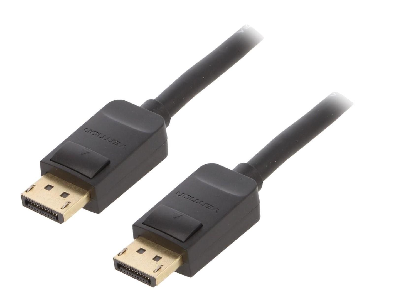 ADNAuto DisplayPort 1.2 Cable, 2m, Black, Dual-Sided