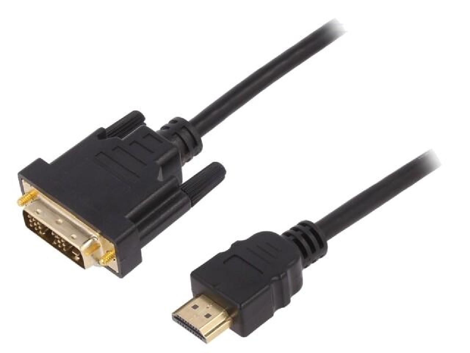Cable HDMI 1.4 a DVI-D de ADNAuto - 2 m, Negro