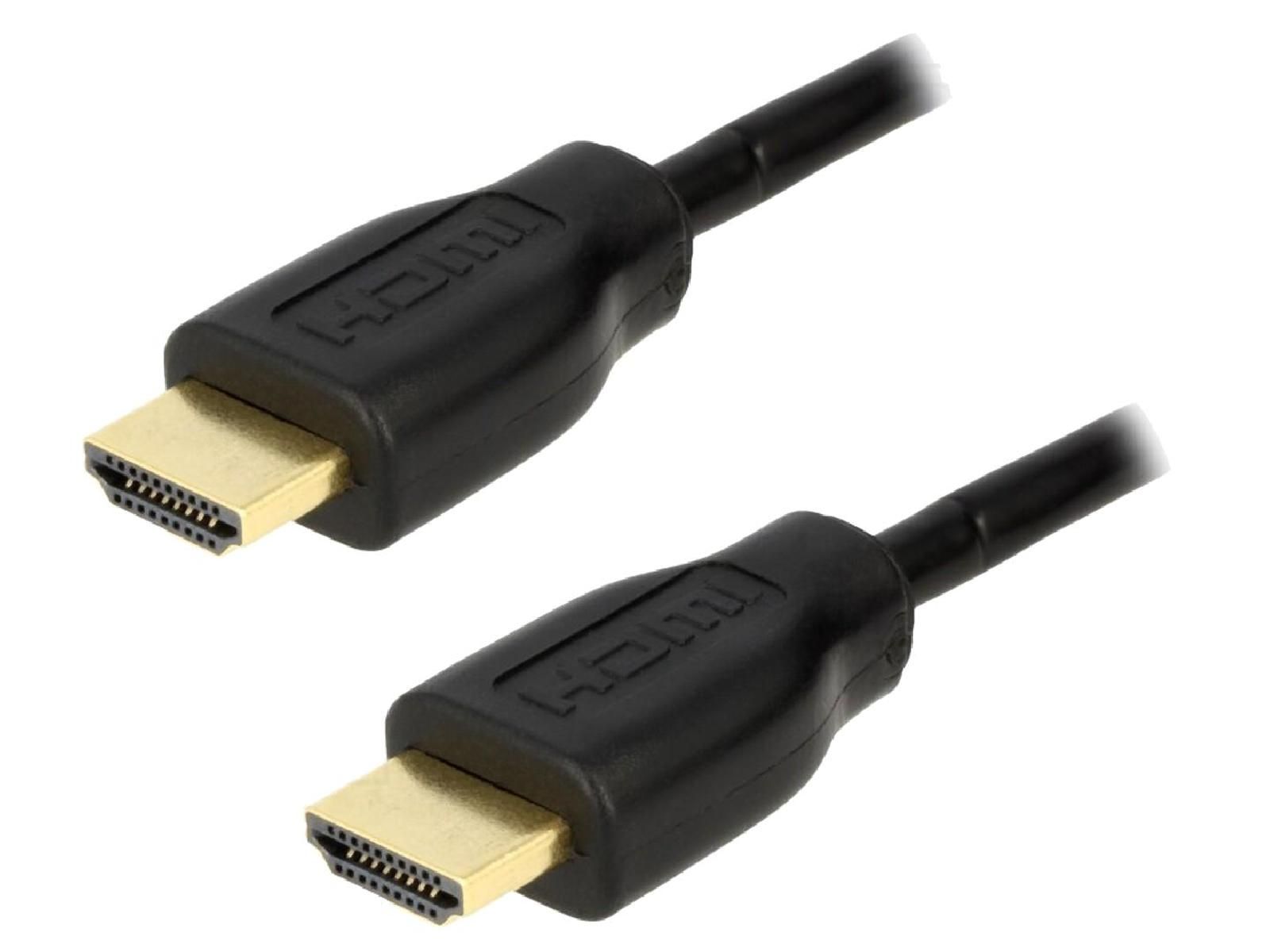 ADNAuto 0.5m HDMI 1.4 Cable, Dual-Sided Male - Black