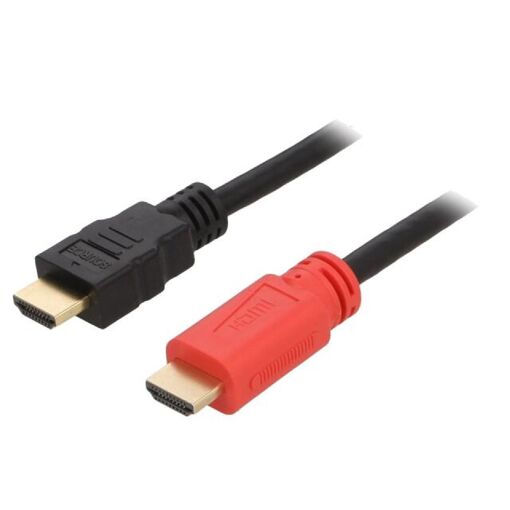 Câble HDMI 1.4 ADNAuto, 15 m avec connecteurs mâles à double face et amplificateur - Noir