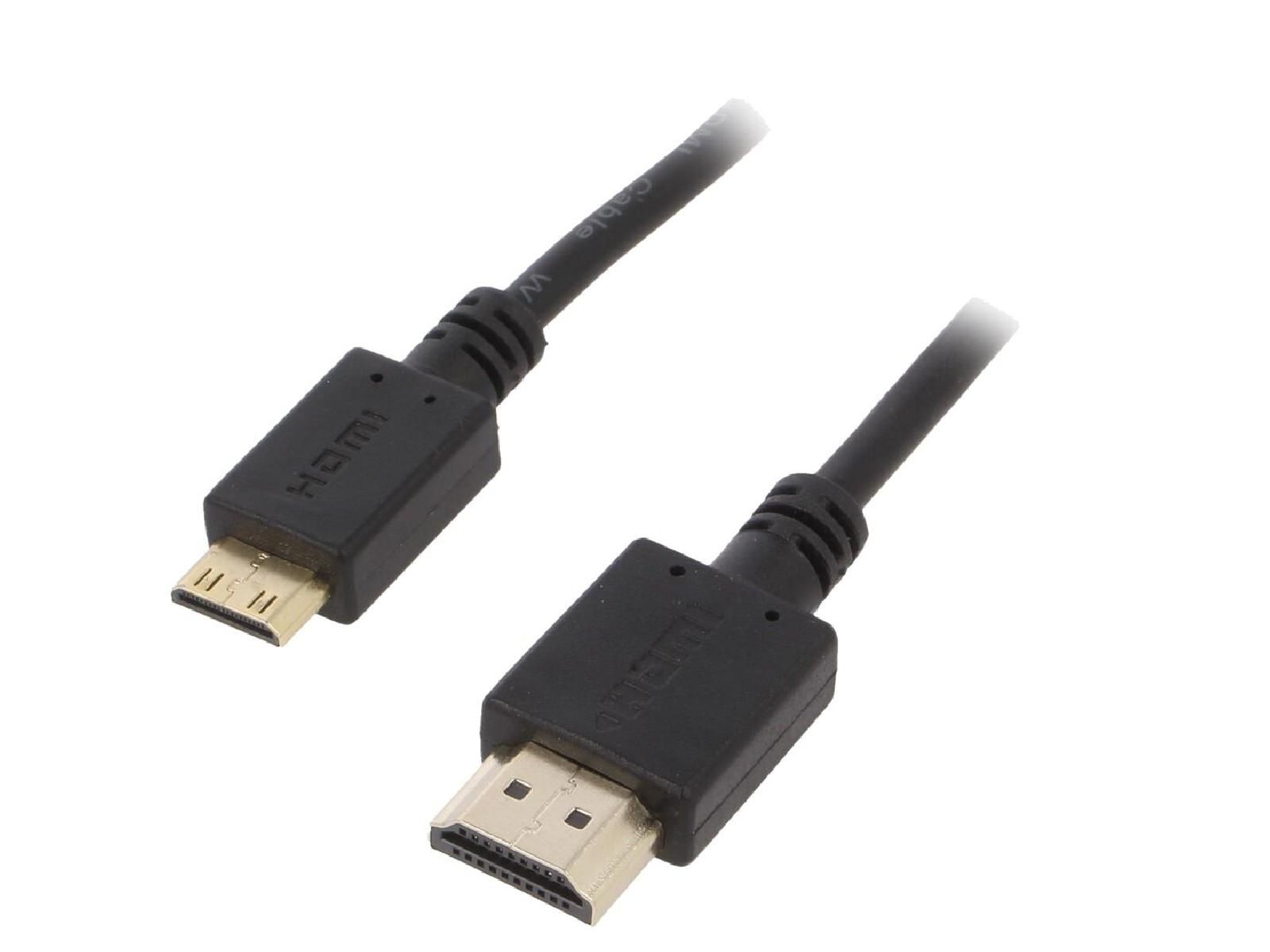 ADNAuto HDMI Cable 2.0 - Mini HDMI Male to Mini HDMI Male, 1.8m Black