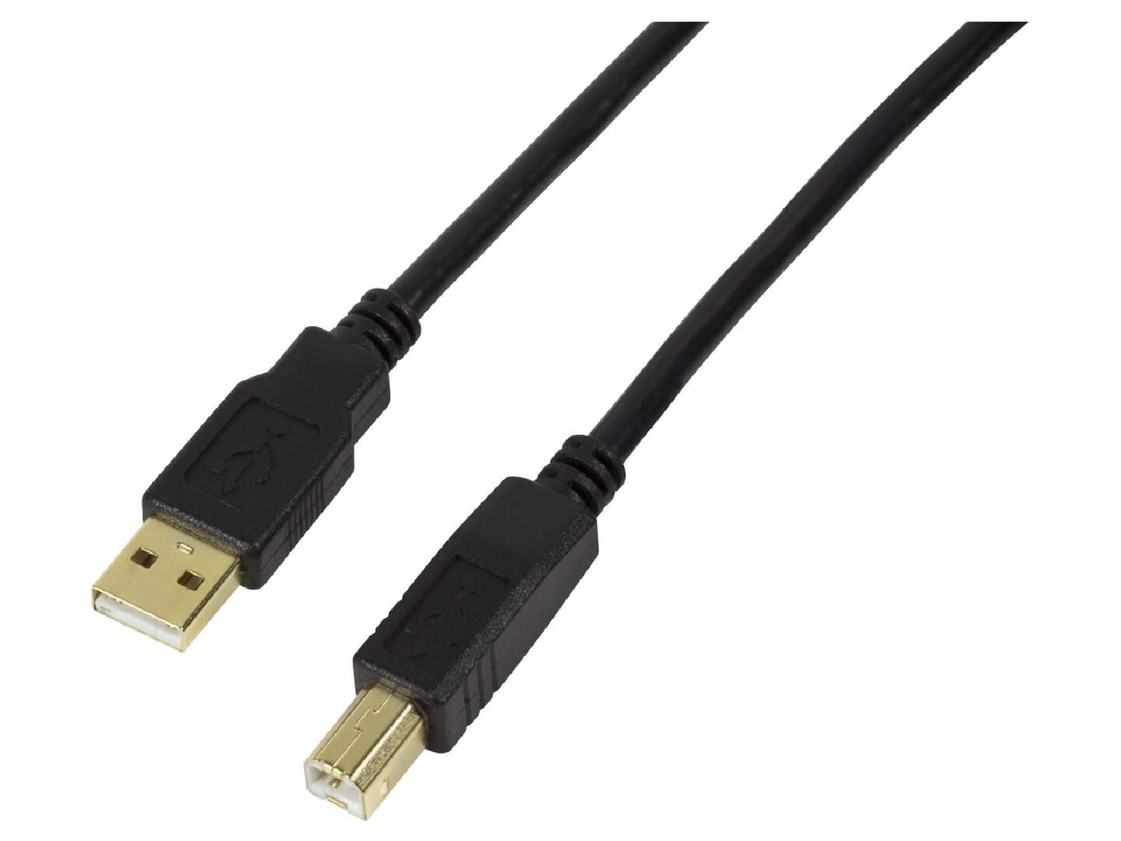 ADNAuto USB Repeater Cable A 1.1 to B 2.0 Black