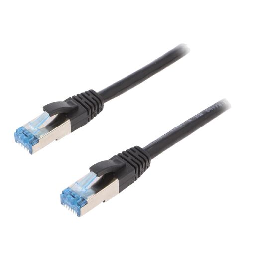 ADNAuto Network Cable RJ45 Male S-FTP Cat 6a Black - 0.5m