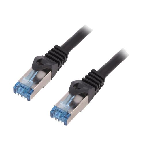 Câble réseau RJ45 S-FTP Cat 6a Noir - 1,5 m