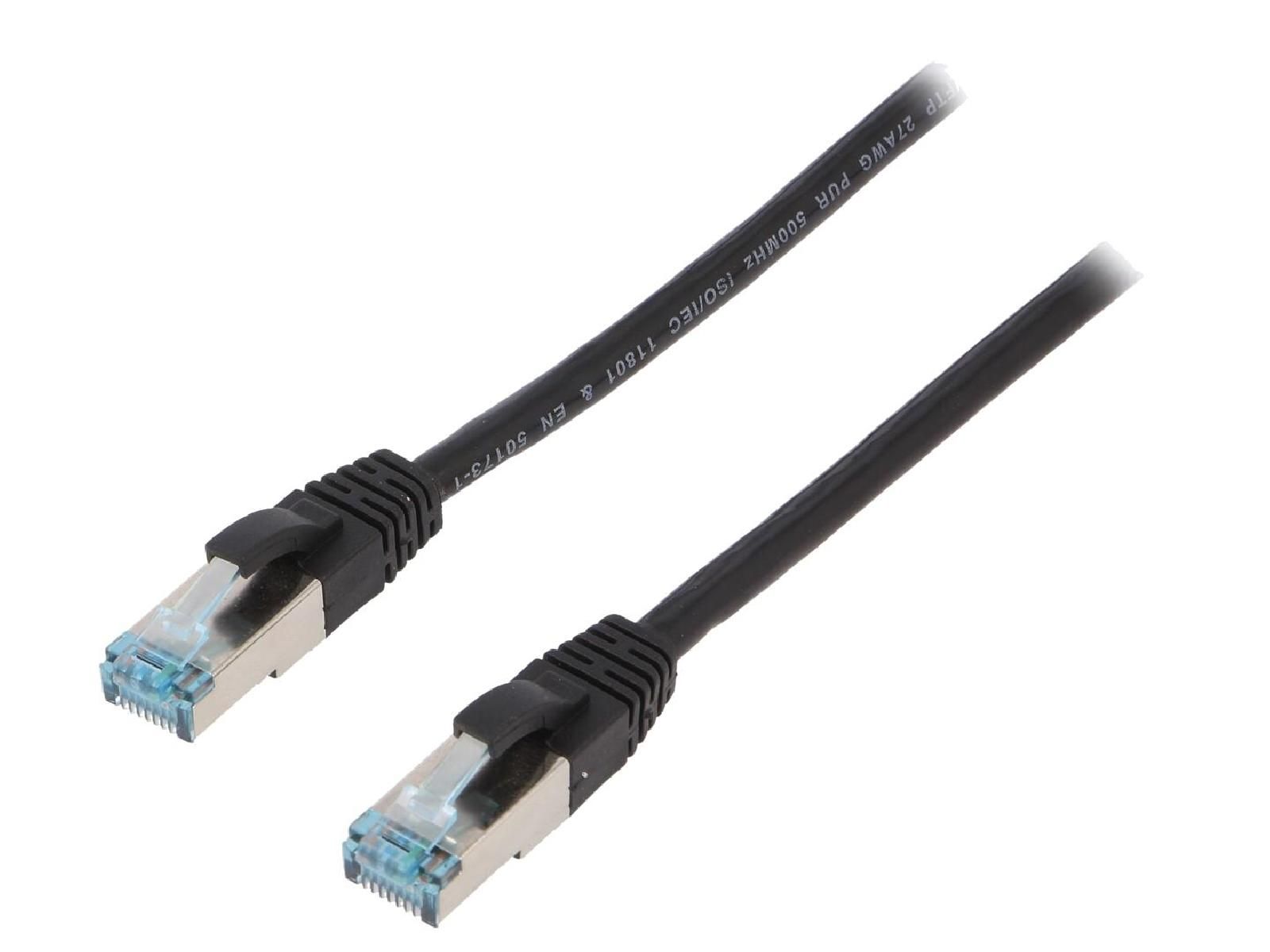ADNAuto Network Cable RJ45 Male S-FTP Cat 6a Black - 2m