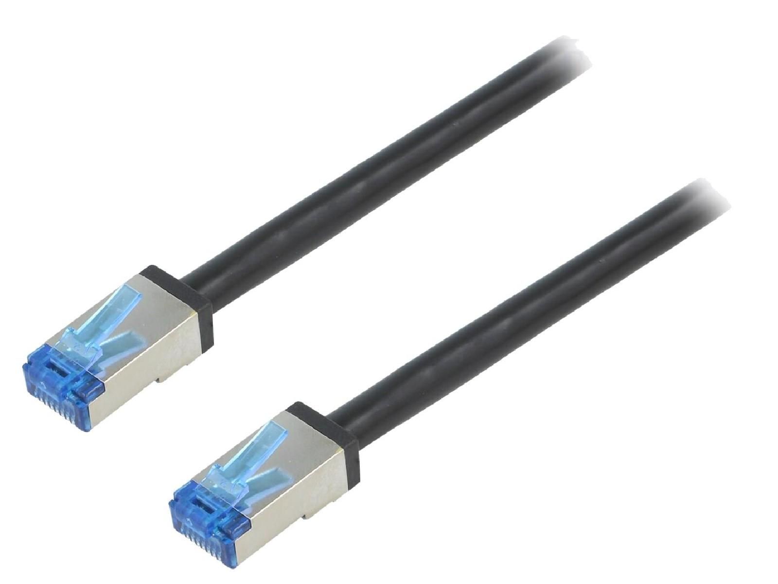 ADNAuto Network Cable RJ45 S-FTP Cat 6a Black - 7.5m