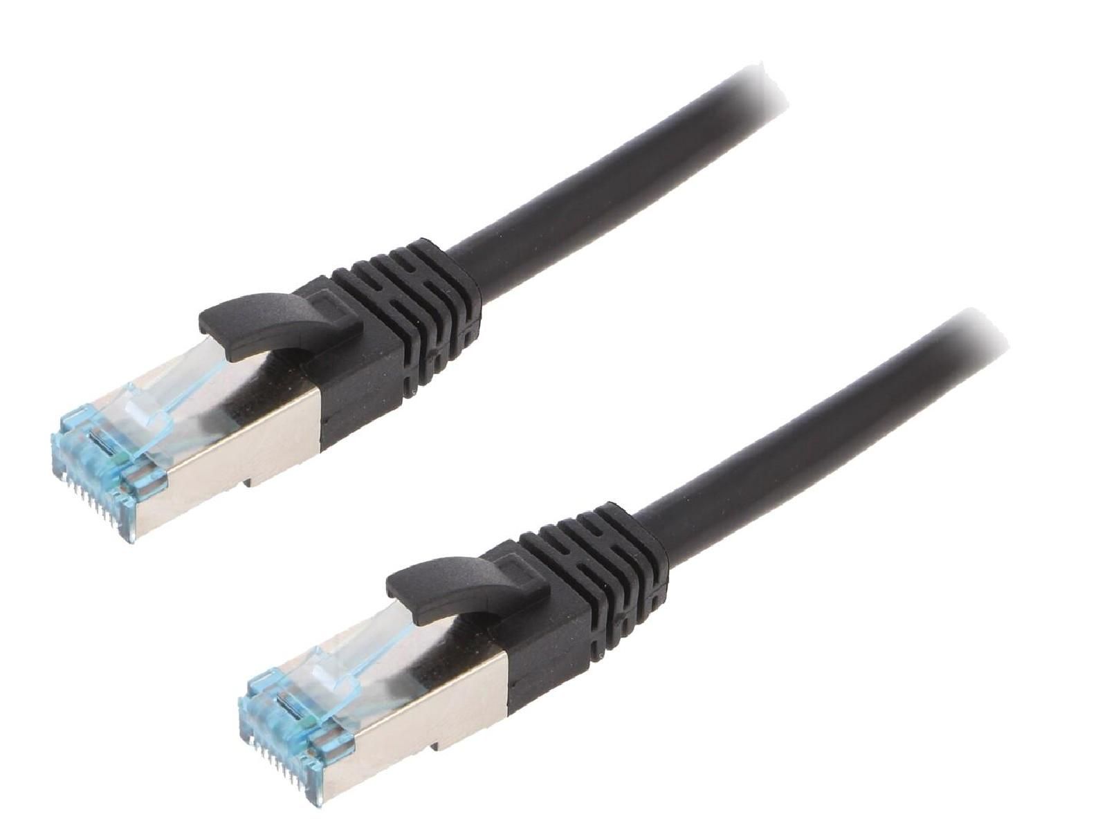 ADNAuto RJ45 S-FTP Cat 6a Network Cable - Black - 15m