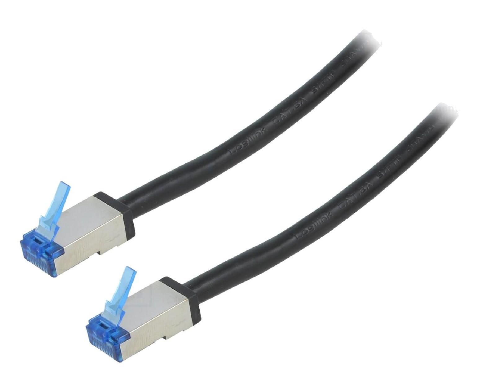 ADNAuto Network Cable RJ45 Male S-FTP Cat 6a Black - 15m