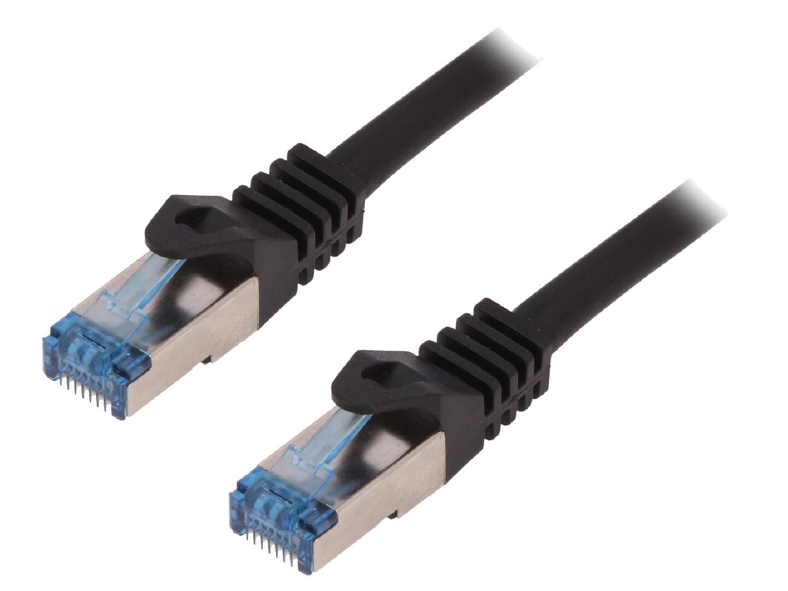 ADNAuto Network Cable RJ45 Male S-FTP Cat 6a Black - 20m
