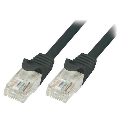 ADNAuto Cat.6 U-UTP RJ45 Male Network Cable - Black, 0.25m