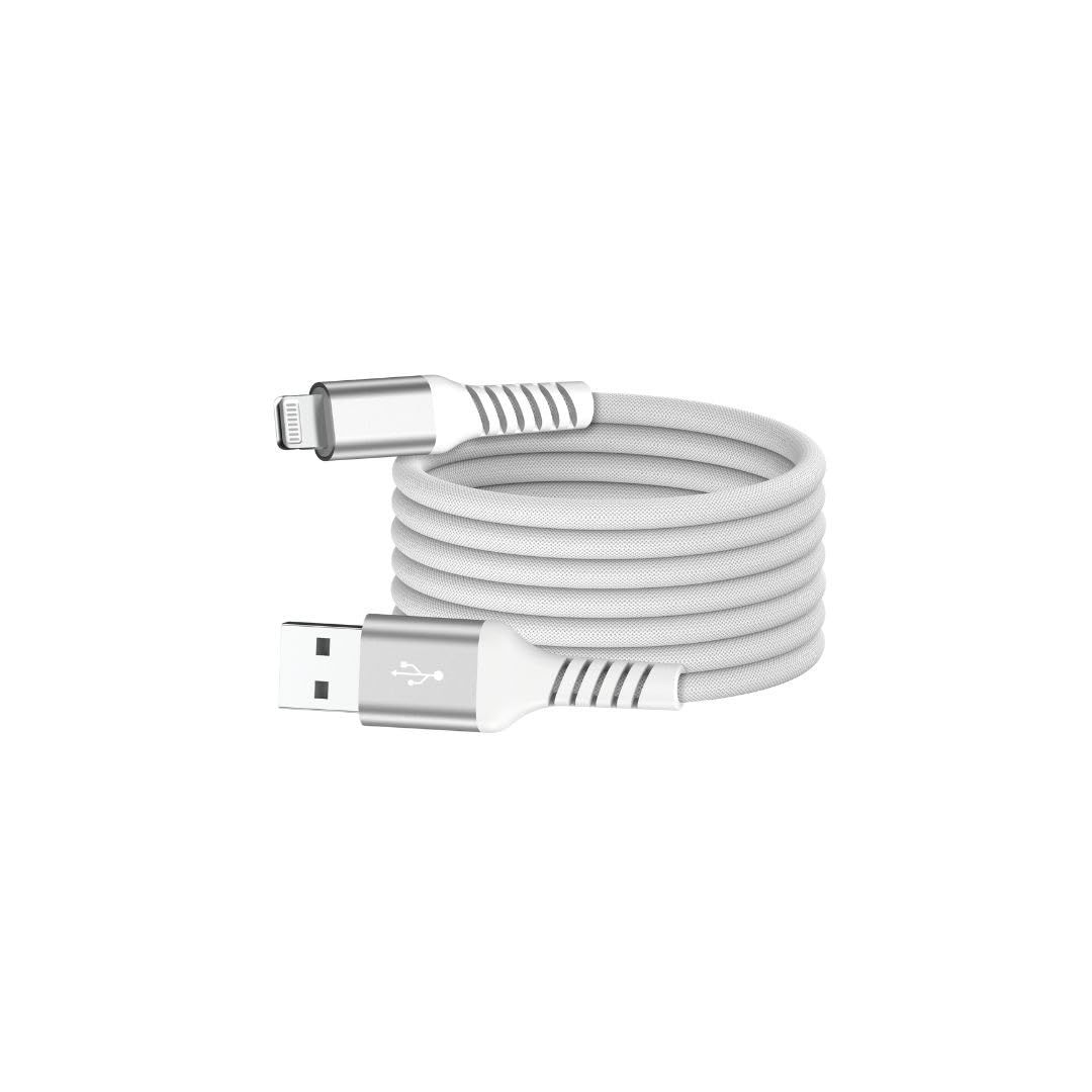 WE Magnetic USB/Lightning Cable, 2.0 5V/2.4A, 12W, 1m, White