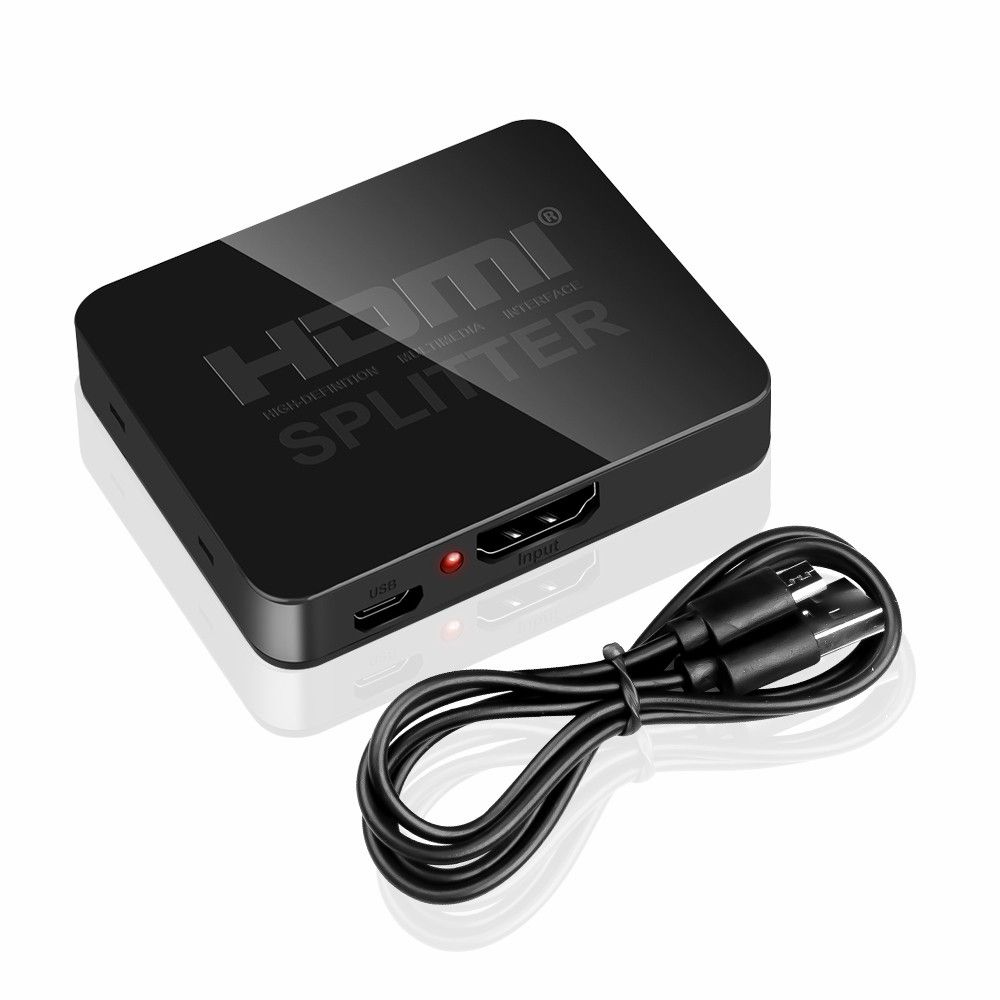 Nipseyteko 4K Video Splitter, 1x2 HDMI with Amplifier, 4K/1080P, for PS3, PC, Laptop, Monitor