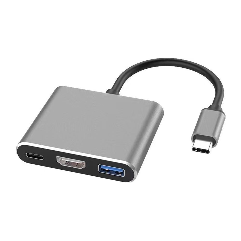 Nipseyteko USB-C to HDMI 3-in-1 Adapter 3.1, Grey