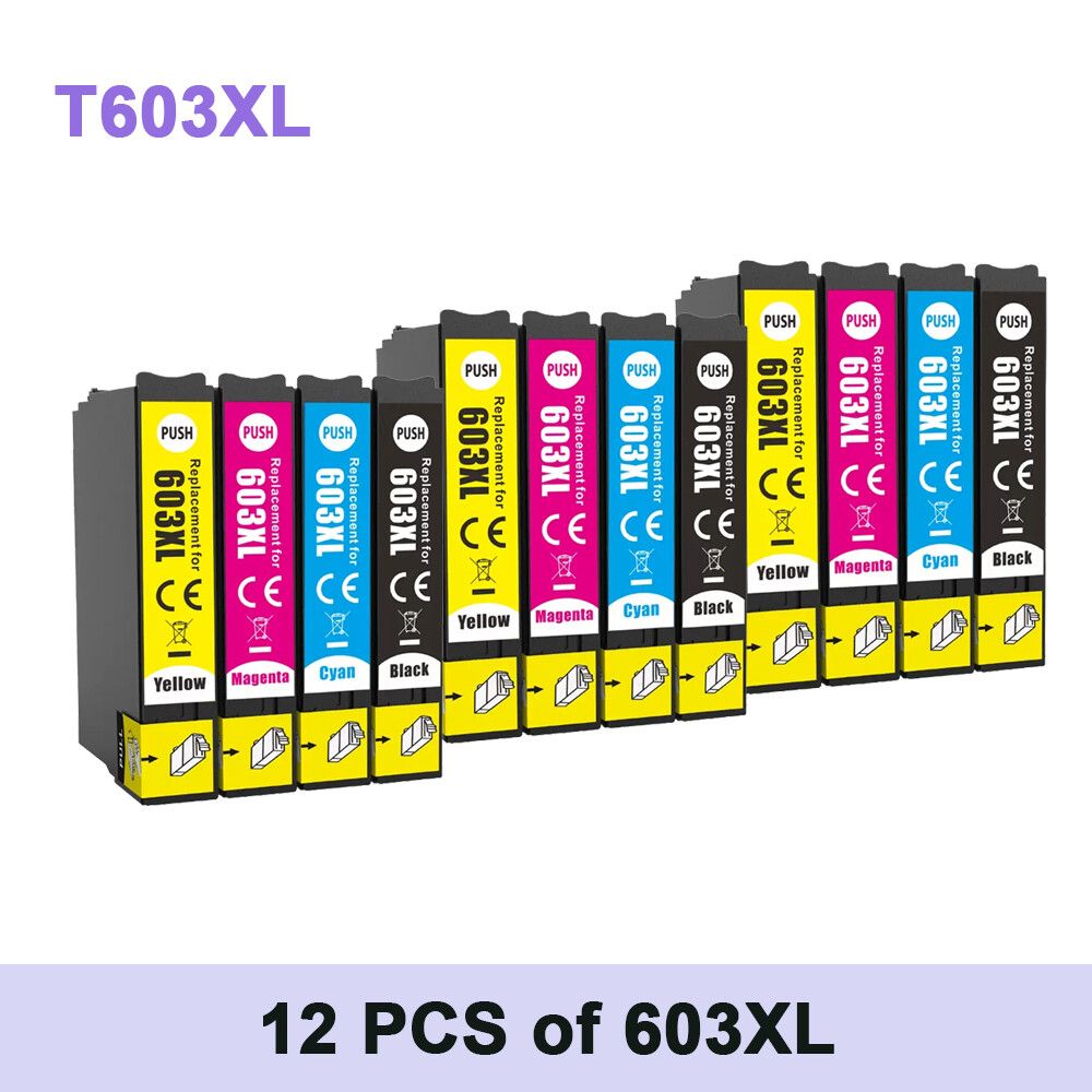 Epson 603XL Ink Cartridges Replacement (3-Pack) for XP-2100, XP-2105, XP-3100, WF-2830, WF-2850
