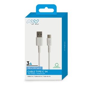 My Way USB-A to USB-C Cable 1m White