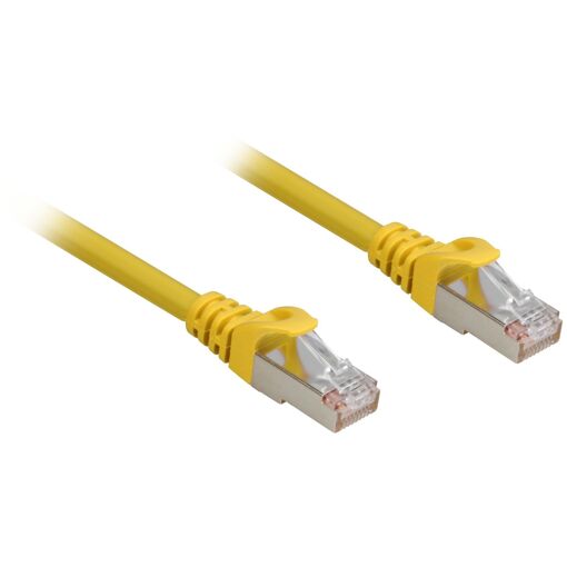 Câble Sharkoon Cat.6a SFTP, 0,25 m, Jaune