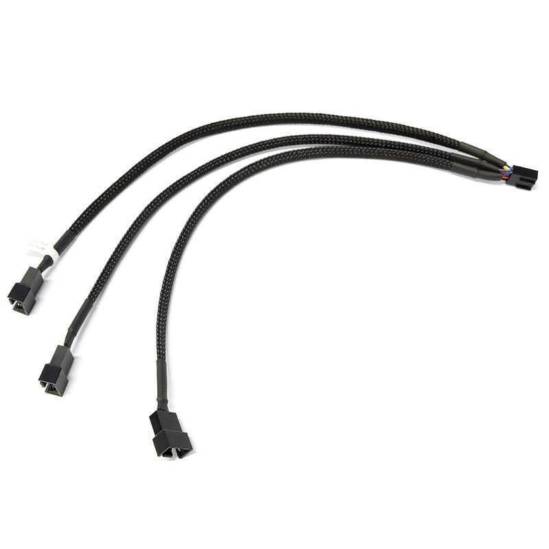 Watercool Y-Splitter 4-Fan PWM, Black - 30cm