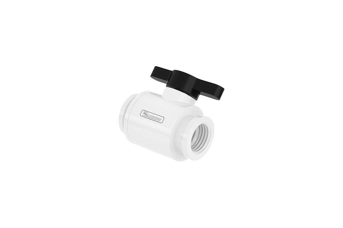 Barrow Mini Water Stop Valve, White and Black