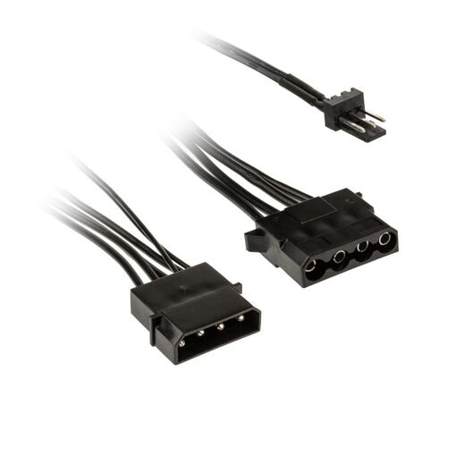 Adaptateur de câble Kolink 3 broches vers 2x 4 broches Molex - 245 mm, Noir
