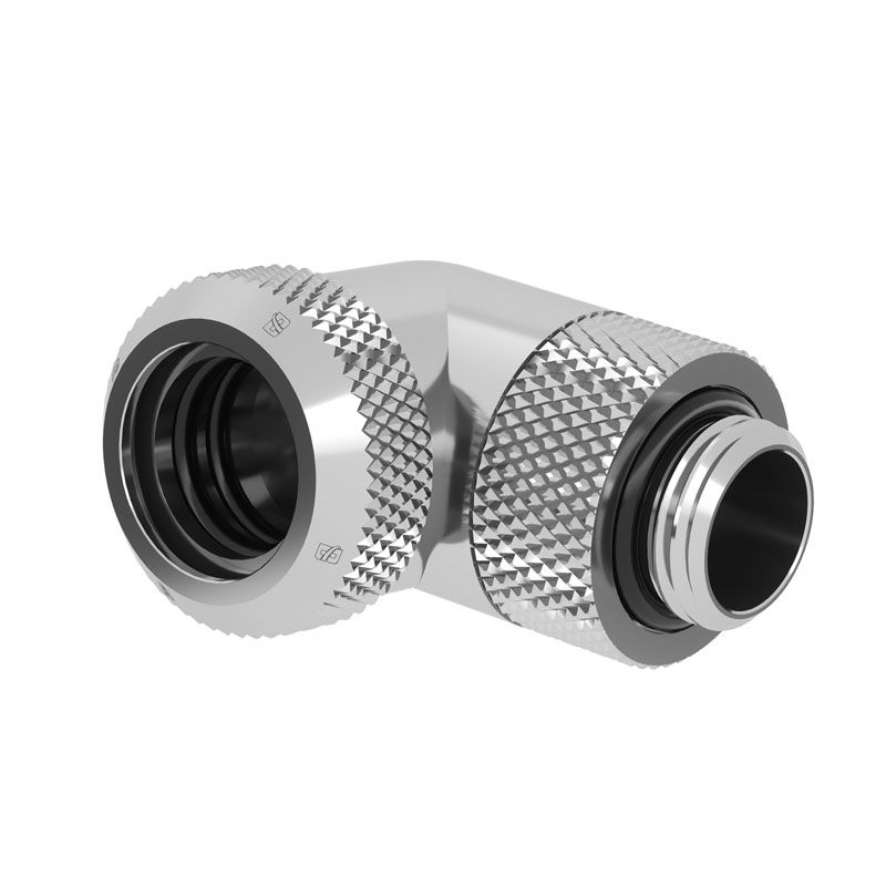 Barrow 90 Degree Adapter, G1/4 to 14mm, Silver