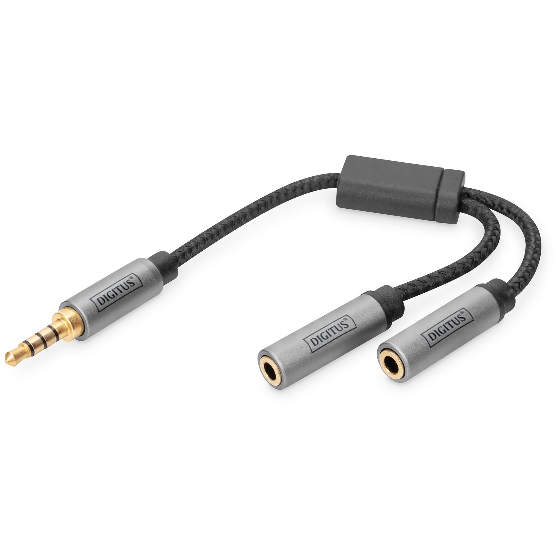 Adaptador de audio Digitus 3,5 mm divisor Y