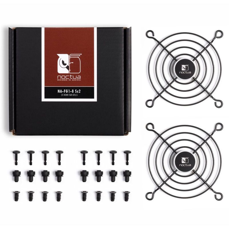 Noctua Black 80mm Fan Grille (NA-FG1-8 Sx2)
