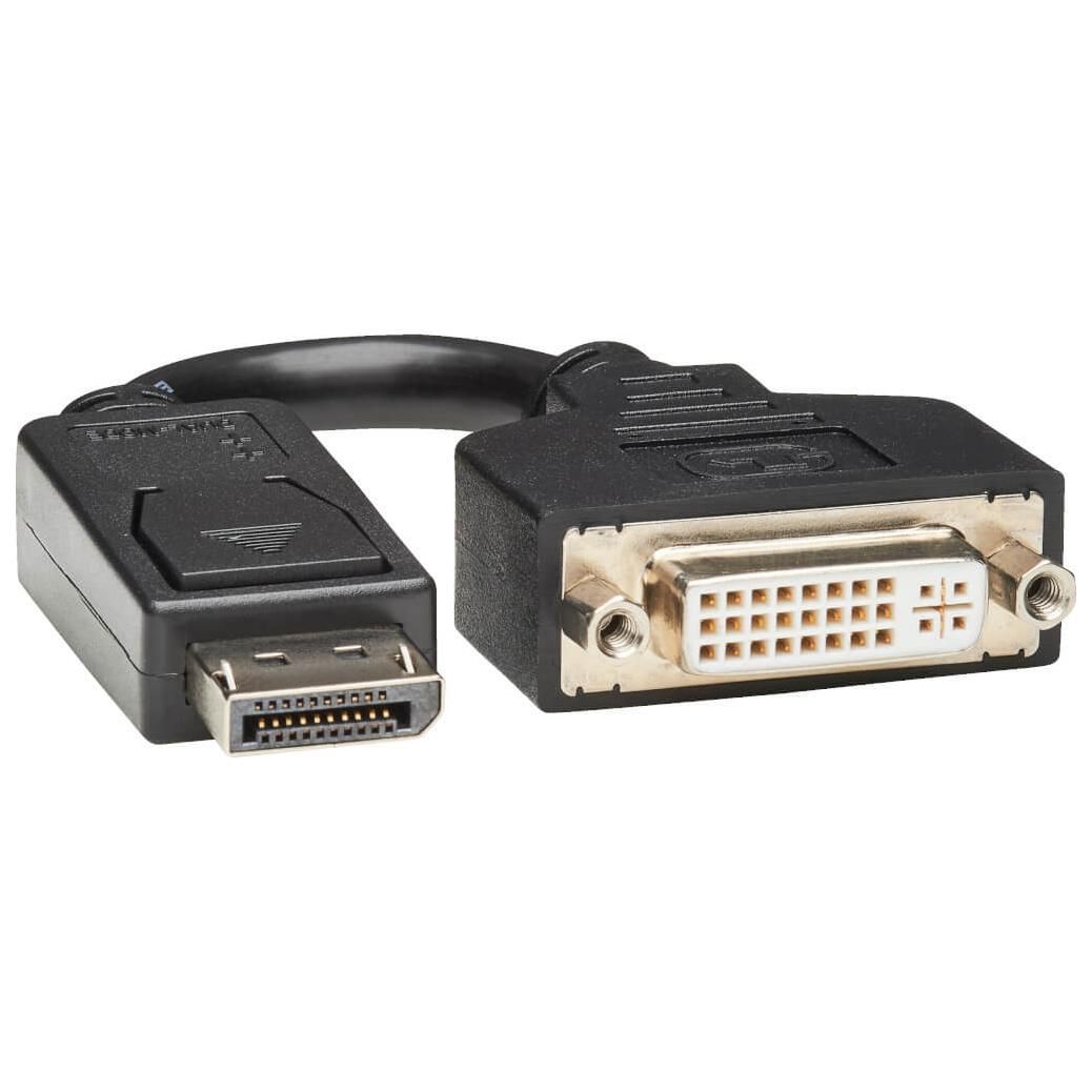 Tripp Lite 0.5ft DisplayPort to DVI-I Cable, Black