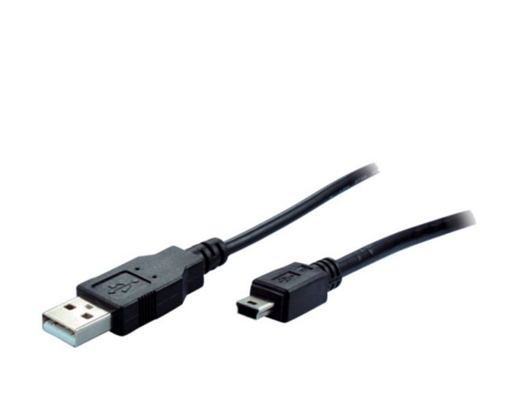 No-Name USB 2.0 Cable, 2m, Mini-USB B to USB A