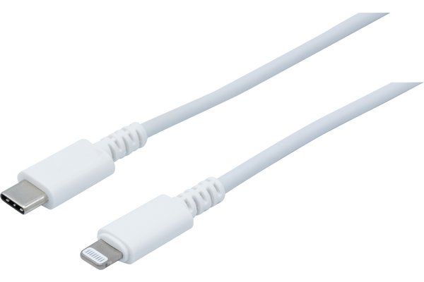Câble Lightning vers USB-C DACOMEX, 2 mètres, Blanc
