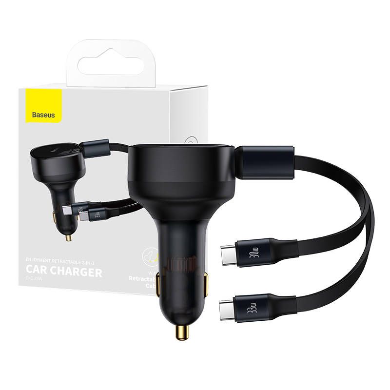 Baseus Car Charger Enjoyment USB-C, 33W (Black)