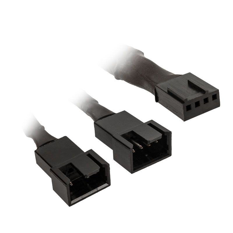 Kolink 1-2 PWM Fan Splitter Cable - 35cm, Braided, Black