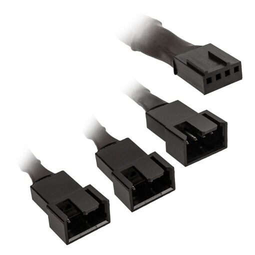 Câble de répartition de ventilateur Kolink 1-3 PWM - 35 cm, tressé, noir