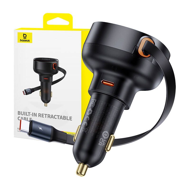 Baseus Enjoyment Pro USB-C Car Charger (60W, Black)